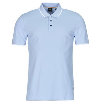 Clothing Men short-sleeved polo shirts BOSS Parlay 190 Blue / Sky
