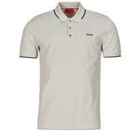 Clothing Men short-sleeved polo shirts HUGO Dinoso222 Grey / Taupe