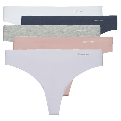 Underwear Women G-strings / Thongs Calvin Klein Jeans 5 PACK THONG X5 Multicolour