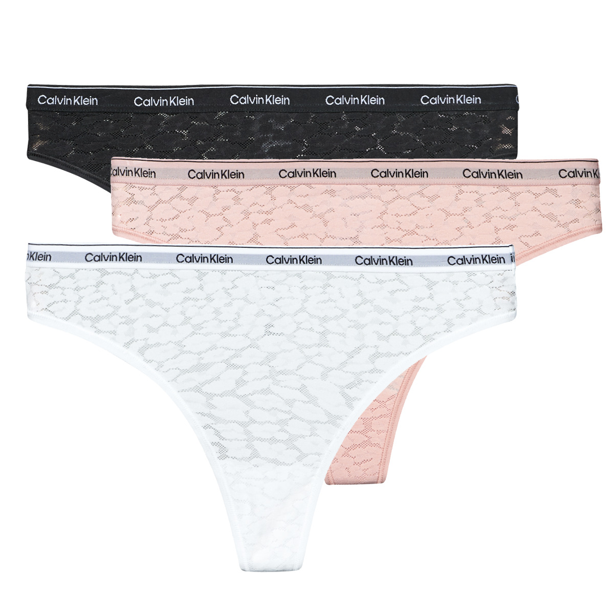 Calvin Klein Underwear Thong 3pk Black | Women | Junkyard
