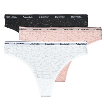 Calvin Klein Underwear WMNS 3 PACK THONG (LOW-RISE) White -  WHITE/WHITE/WHITE