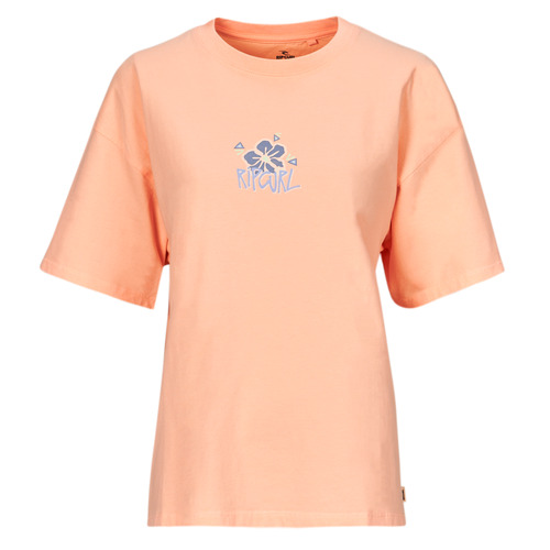 Clothing Women short-sleeved t-shirts Rip Curl ISLAND HERITAGE TEE Coral