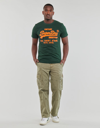 Clothing Men Cargo trousers  Superdry BAGGY CARGO PANTS Green
