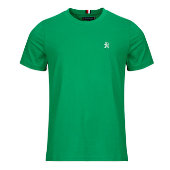 Clothing Men short-sleeved t-shirts Tommy Hilfiger MONOGRAM IMD TEE Green