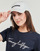 Clothing Women short-sleeved t-shirts Tommy Hilfiger HERITAGE CREW NECK GRAPHIC TEE Marine