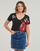 Clothing Women short-sleeved t-shirts Desigual TS_ROLLING Black / Red