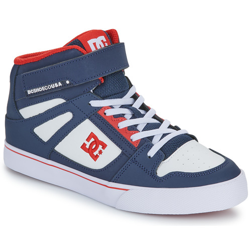 Shoes Boy High top trainers DC Shoes PURE HIGH-TOP EV Marine / Red