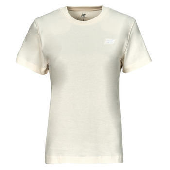 Clothing Women short-sleeved t-shirts New Balance SMALL LOGO T-SHIRT Beige
