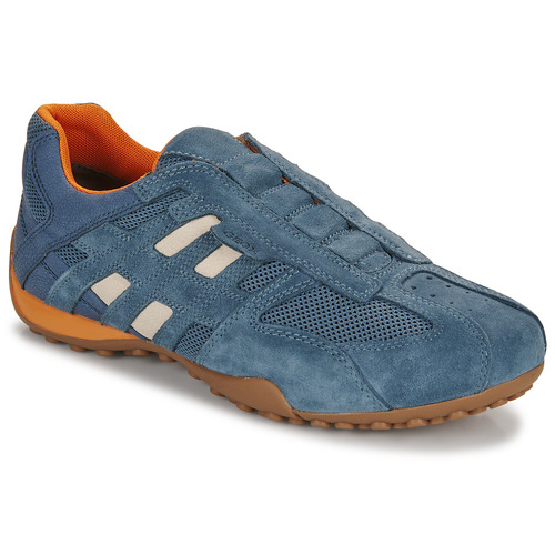Shoes Men Low top trainers Geox UOMO SNAKE Blue
