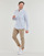 Clothing Men long-sleeved shirts Tommy Jeans TJM MAO STRIPE LINEN BLEND SHIRT White / Blue