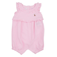 Clothing Girl Jumpsuits / Dungarees Polo Ralph Lauren YDOXMSHBBL-ONE PIECE-SHORTALL Pink
