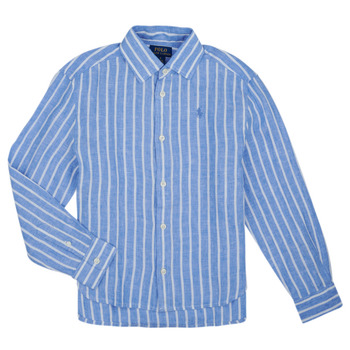 Clothing Girl Shirts Polo Ralph Lauren LISMORESHIRT-SHIRTS-BUTTON FRONT SHIRT Blue / White / Blue / White