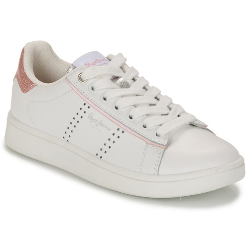Shoes Girl Low top trainers Pepe jeans PLAYER NIGHT G White / Pink