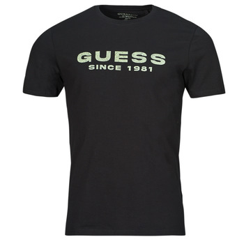 Clothing Men short-sleeved t-shirts Guess CN GUESS LOGO Black