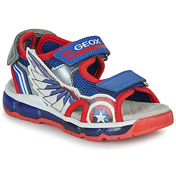 Shoes Boy Sandals Geox J SANDAL ANDROID BOY Blue / Red / White