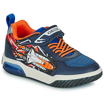 Shoes Boy Low top trainers Geox J INEK BOY Marine / Orange