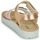 Shoes Girl Sandals Geox J SANDAL COSTAREI GI Pink / Gold