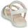 Shoes Girl Sandals Geox J SANDAL HAITI GIRL White / Silver