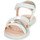 Shoes Girl Sandals Geox J SANDAL KARLY GIRL White / Silver