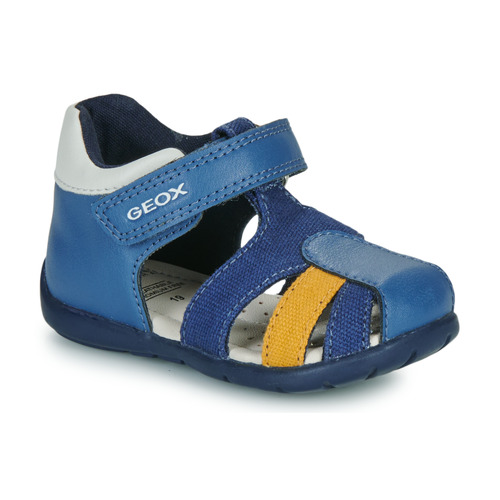 Shoes Boy Sandals Geox B ELTHAN BOY Blue / Yellow