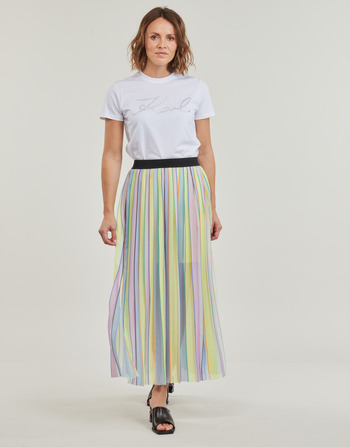 Karl Lagerfeld stripe pleated skirt Multicolour