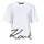 Clothing Women short-sleeved t-shirts Karl Lagerfeld karl signature hem t-shirt White