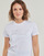 Clothing Women short-sleeved t-shirts Karl Lagerfeld rhinestone logo t-shirt White