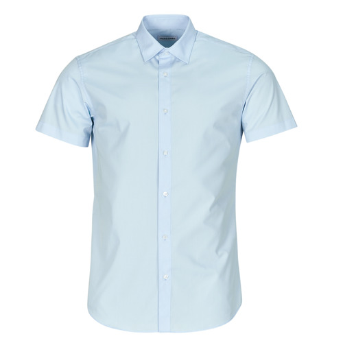 Clothing Men short-sleeved shirts Jack & Jones JJJOE SHIRT SS PLAIN Blue