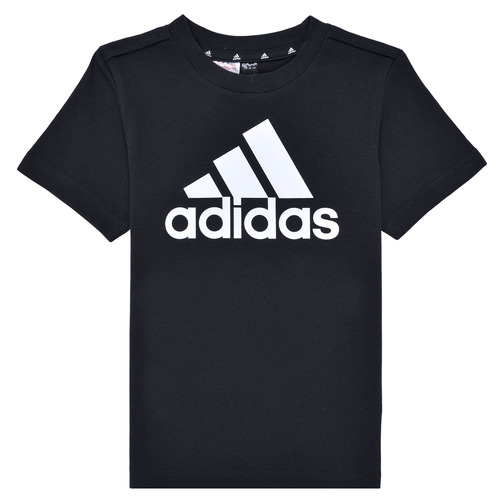 Clothing Children short-sleeved t-shirts Adidas Sportswear LK BL CO TEE Black / White