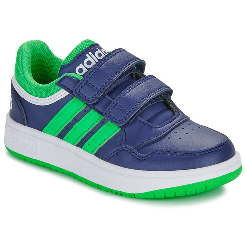 Shoes Boy Low top trainers Adidas Sportswear HOOPS 3.0 CF C Blue / Green