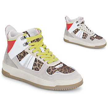 Shoes Women High top trainers Serafini ELLE White / Leopard