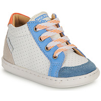 Shoes Boy High top trainers Shoo Pom BOUBA ZIP BOX Blue / White / Orange
