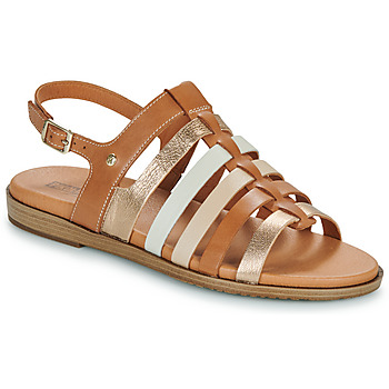 Shoes Women Sandals Pikolinos FORMENTERA W8Q Cognac / Beige / Gold