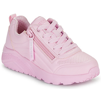 Shoes Girl Low top trainers Skechers UNO LITE - EASY ZIP Pink