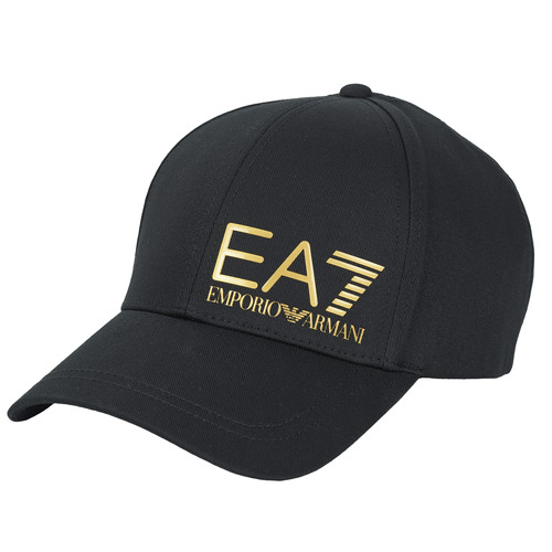 Accessorie Men Caps Emporio Armani EA7 TRAIN CORE ID U LOGO CAP Black / Gold