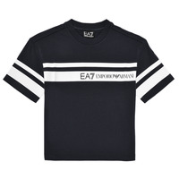 Clothing Boy short-sleeved t-shirts Emporio Armani EA7 TSHIRT 3DBT58 Black / White