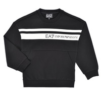 Clothing Boy sweaters Emporio Armani EA7 FELPA 3DBM64 Black / White