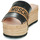 Shoes Women Mules Love Moschino MULE RIBBON Black / Beige