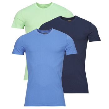 Clothing Men short-sleeved t-shirts Polo Ralph Lauren S / S CREW-3 PACK-CREW UNDERSHIRT Blue / Marine / Green