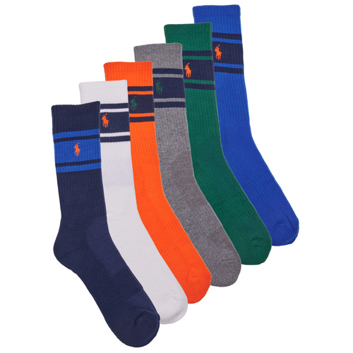 Accessorie Sports socks Polo Ralph Lauren 6 PACK SPORT CREW-STRIPES-CREW SOCK-6 PACK Multicolour