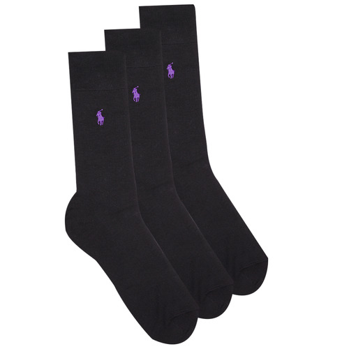 Accessorie Socks Polo Ralph Lauren ASX91-MERCERIZED-SOCKS-3 PACK Black