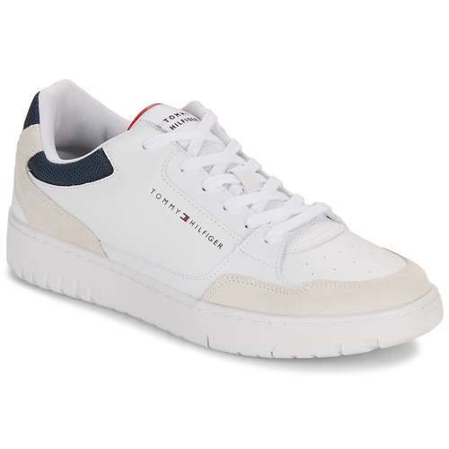Shoes Men Low top trainers Tommy Hilfiger TH BASKET CORE LTH MIX White