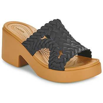 Shoes Women Mules Crocs Brooklyn Woven Slide Heel Black