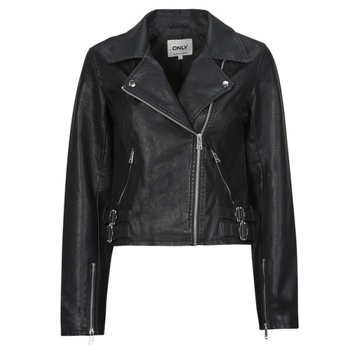 Clothing Women Leather jackets / Imitation leather Only ONLALBA Black