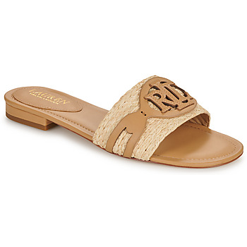 Shoes Women Mules Lauren Ralph Lauren ALEGRA-SANDALS-SLIDE Camel