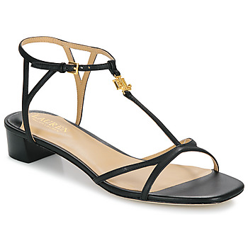 Shoes Women Sandals Lauren Ralph Lauren FALLON-SANDALS-FLAT SANDAL Black