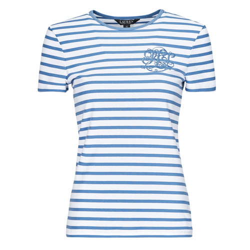 Clothing Women short-sleeved t-shirts Lauren Ralph Lauren ALLI-SHORT SLEEVE-T-SHIRT Multicolour