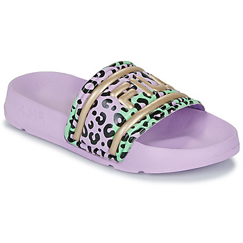 Shoes Girl Sliders Fila MORRO BAY P SLIPPER KIDS Violet / Leopard