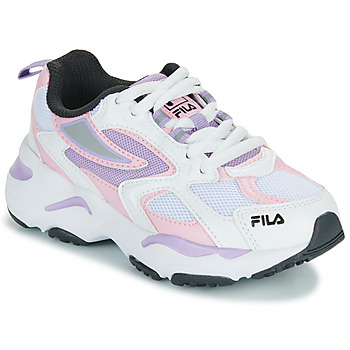 Shoes Girl Low top trainers Fila CR-CW02 RAY TRACER KIDS White / Violet / Pink