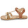 Shoes Girl Sandals Kickers DIAMANTO Camel / Gold / Leopard